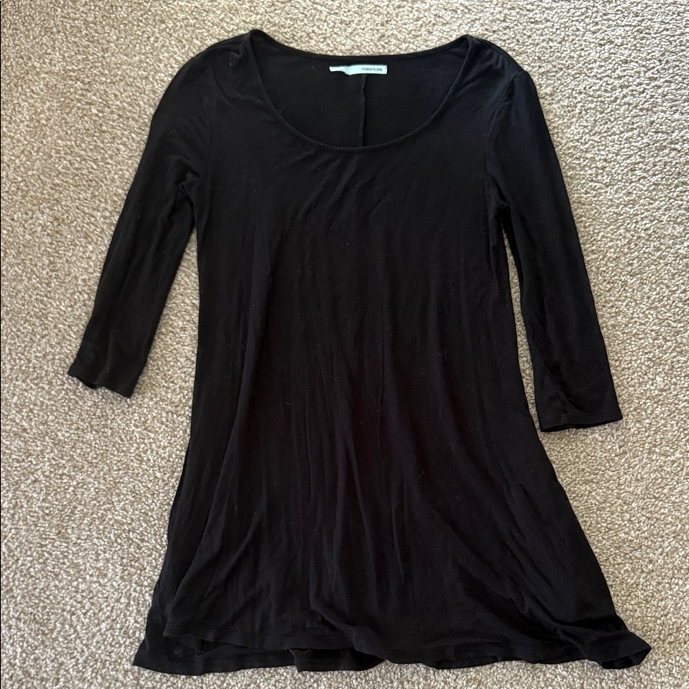 Maurices Black Quarter Sleeve Women's Top Size XS w Pockets